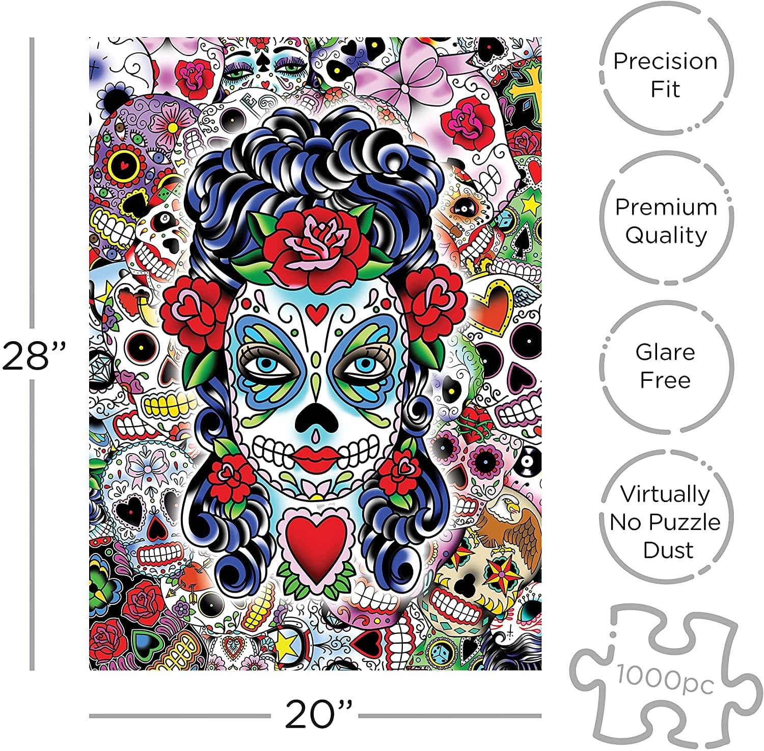 Sugar Skulls 1000 Piece Jigsaw Puzzle