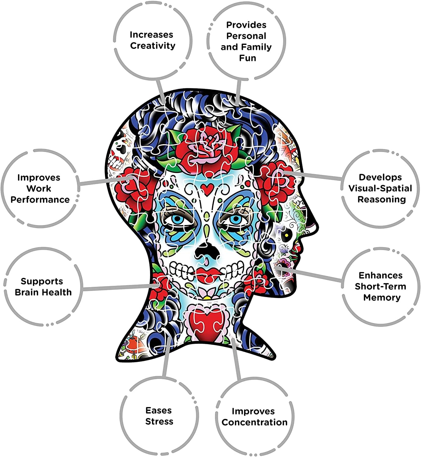 Sugar Skulls 1000 Piece Jigsaw Puzzle