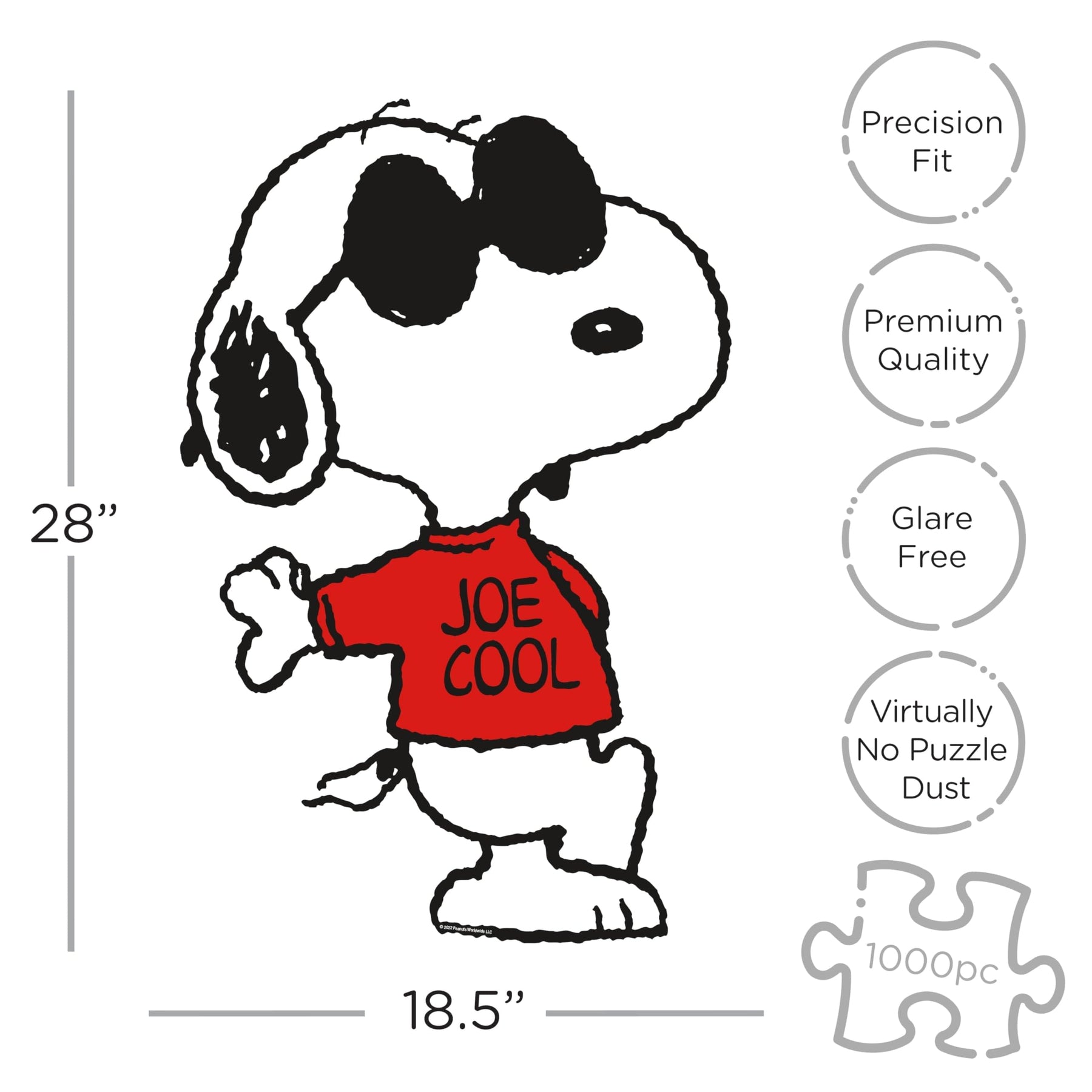 Peanuts Joe Cool Shaped 1000 Piece Jigsaw Puzzle