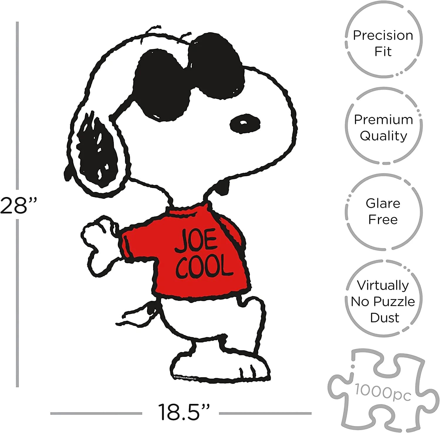 Peanuts Joe Cool Shaped 1000 Piece Jigsaw Puzzle