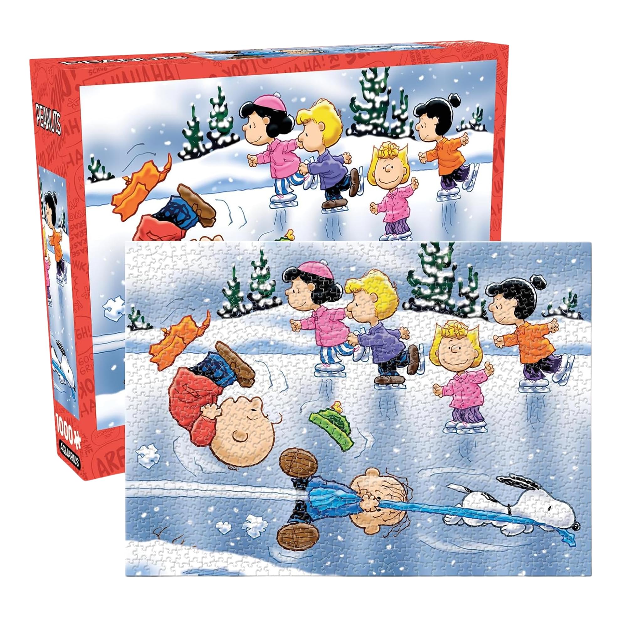 Peanuts A Charlie Brown Christmas Skating 1000 Piece Jigsaw Puzzle