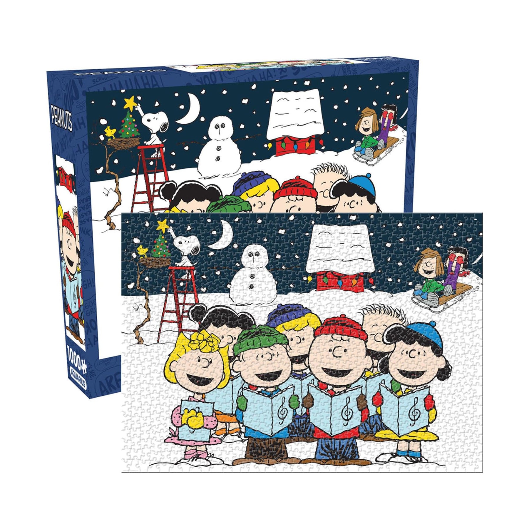 Peanuts Singing Hymns 1000 Piece Glitter Snow Jigsaw Puzzle
