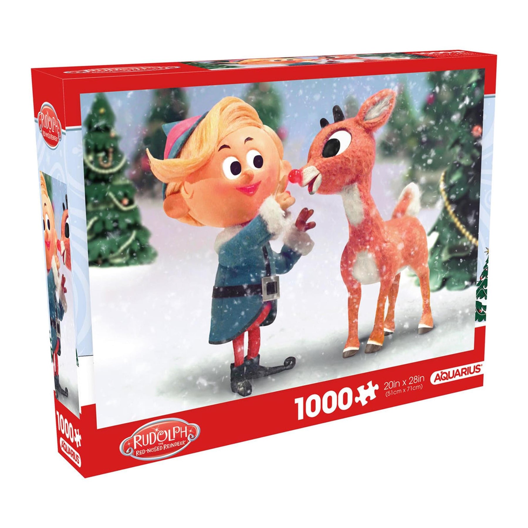 Rudolph The Red-Nosed Reindeer 1000 Piece Glitter Snow Jigsaw Puzzle