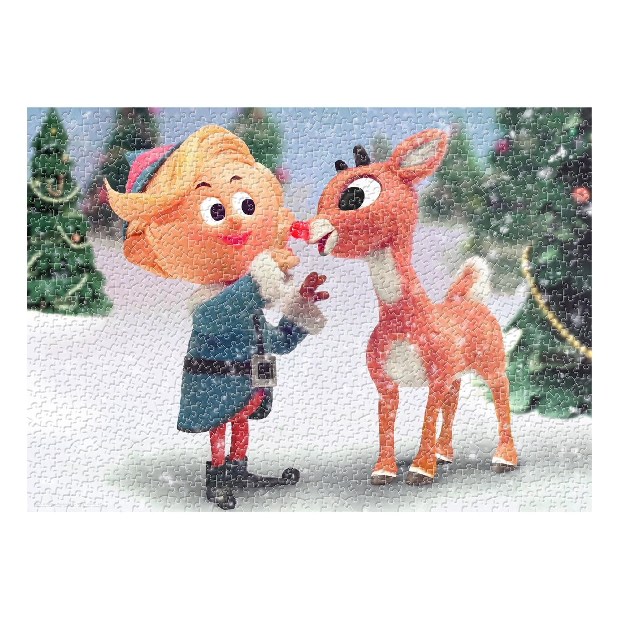 Rudolph The Red-Nosed Reindeer 1000 Piece Glitter Snow Jigsaw Puzzle