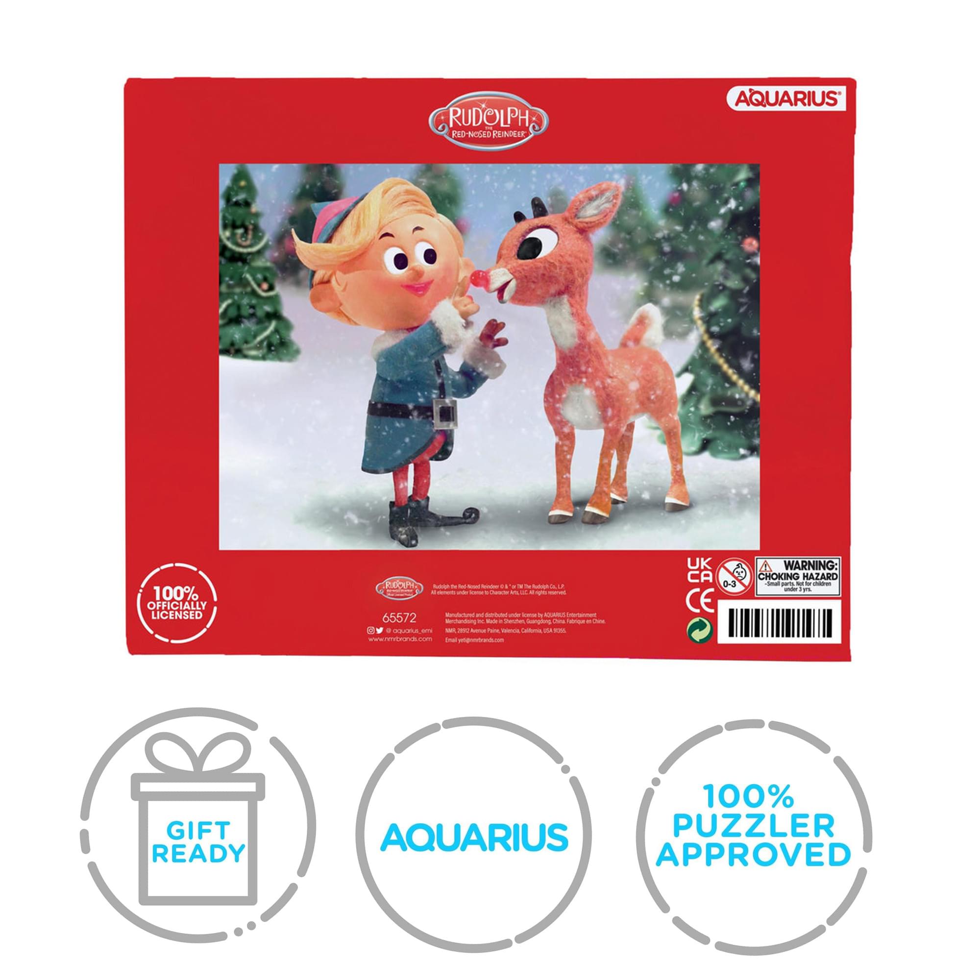 Rudolph The Red-Nosed Reindeer 1000 Piece Glitter Snow Jigsaw Puzzle