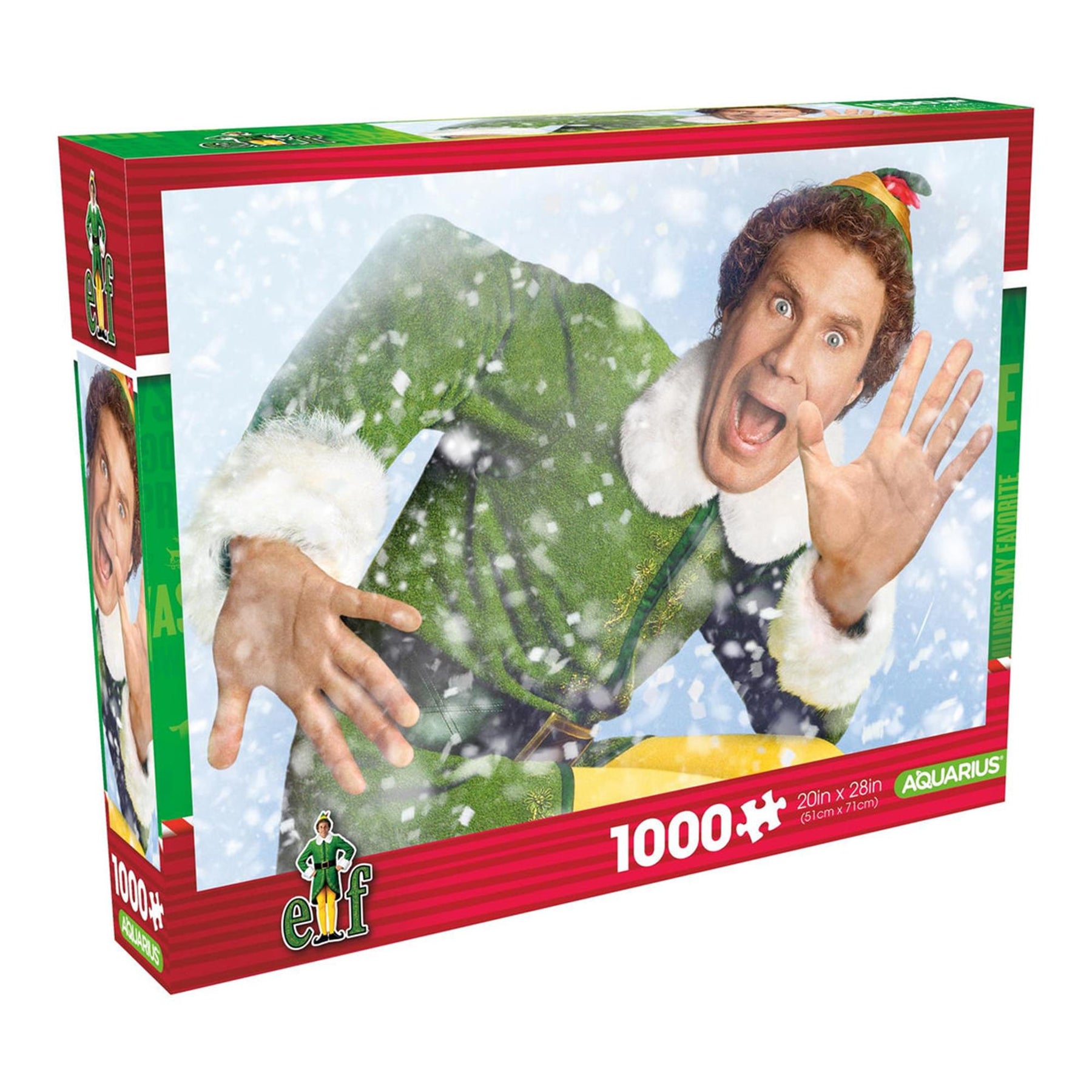 Elf 1000 Piece Glitter Snow Jigsaw Puzzle