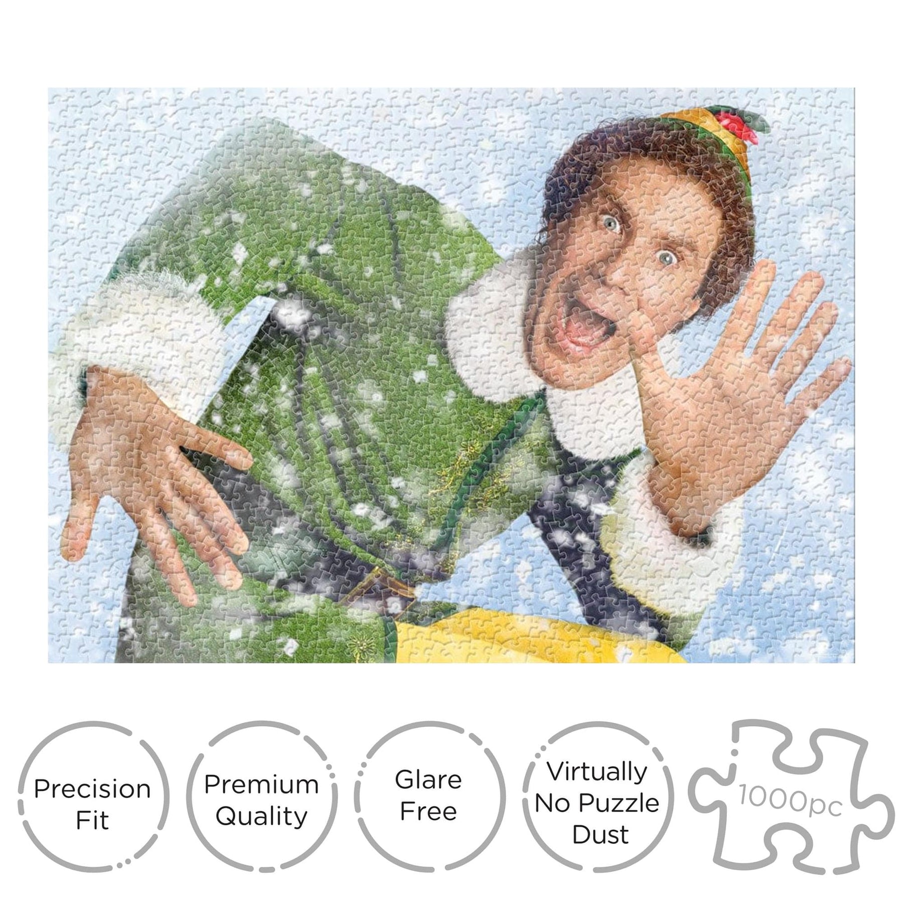 Elf 1000 Piece Glitter Snow Jigsaw Puzzle