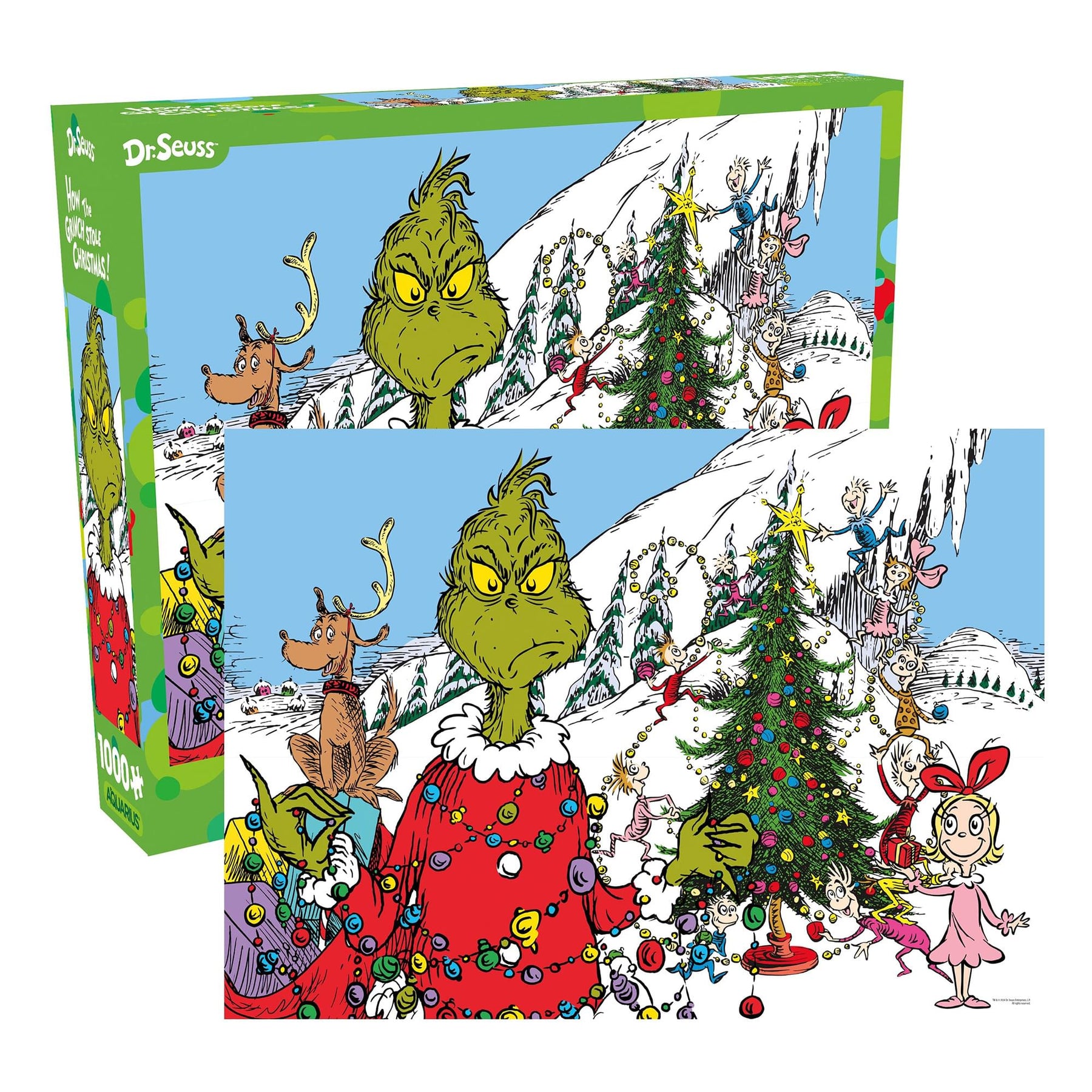 The Grinch Christmas 1000 Piece Glitter Snow Jigsaw Puzzle