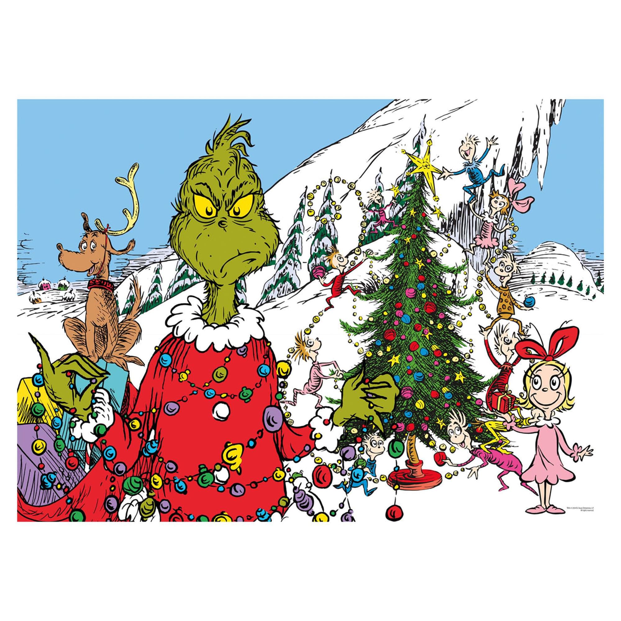 The Grinch Christmas 1000 Piece Glitter Snow Jigsaw Puzzle