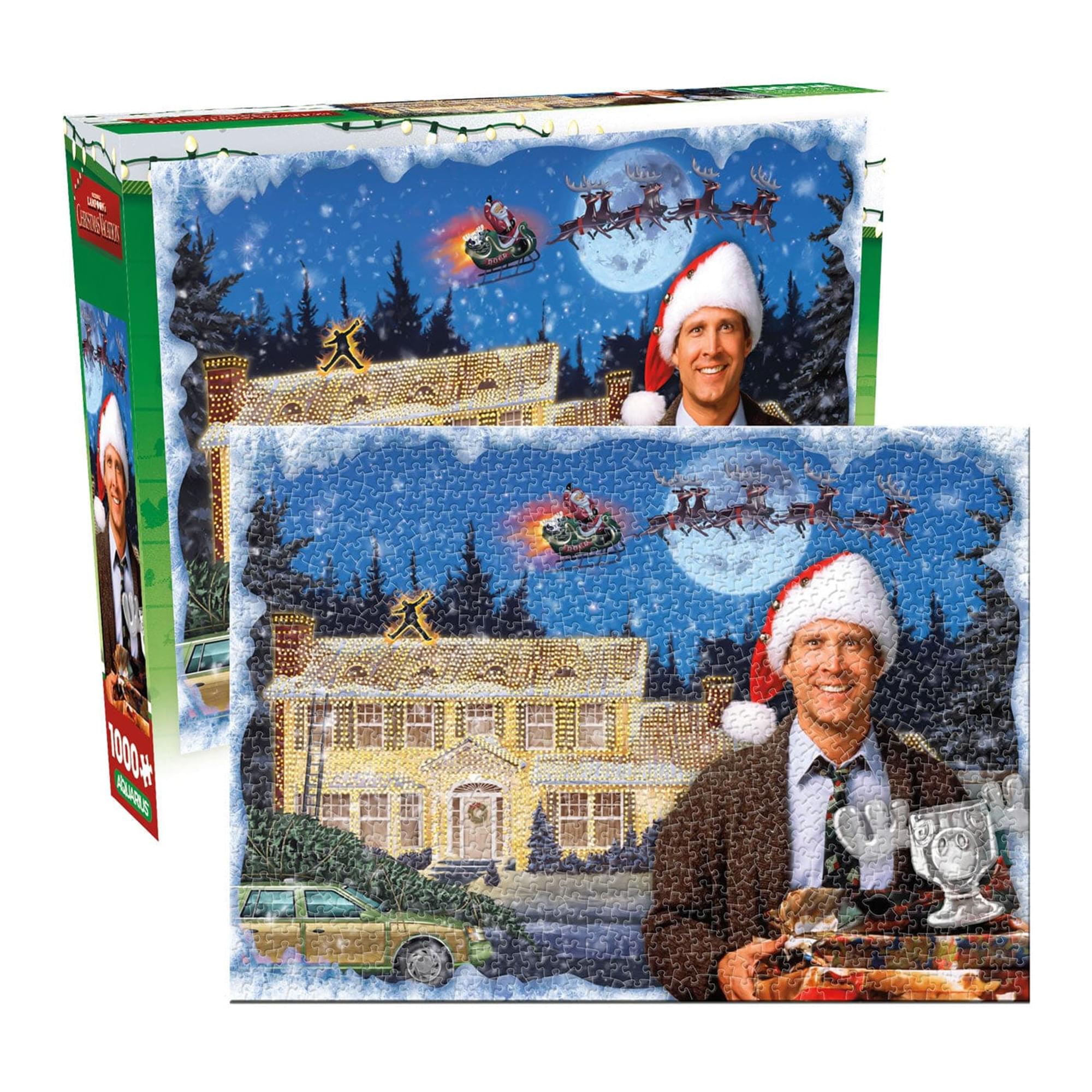 Christmas Vacation 1000 Piece Glitter Snow Jigsaw Puzzle