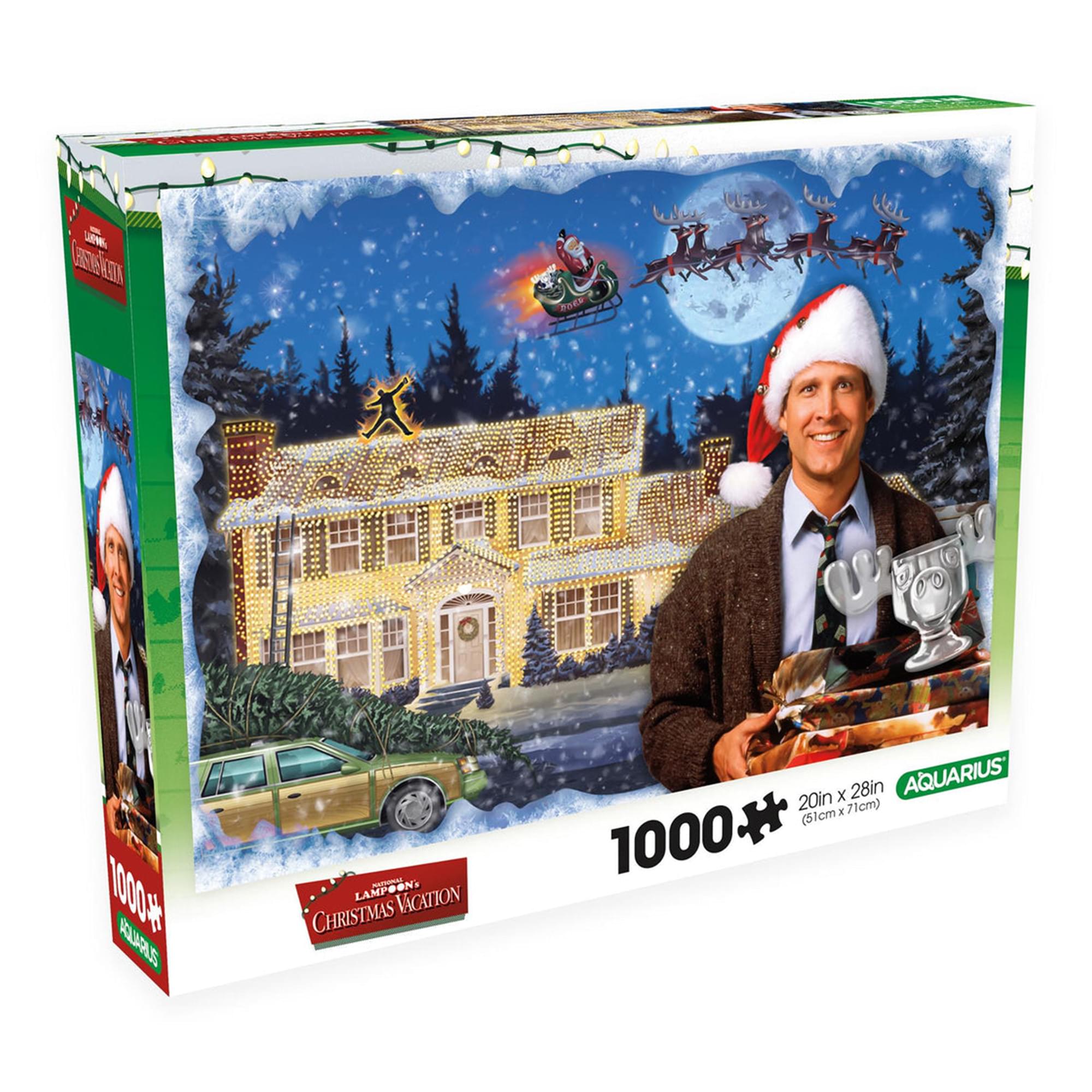 Christmas Vacation 1000 Piece Glitter Snow Jigsaw Puzzle