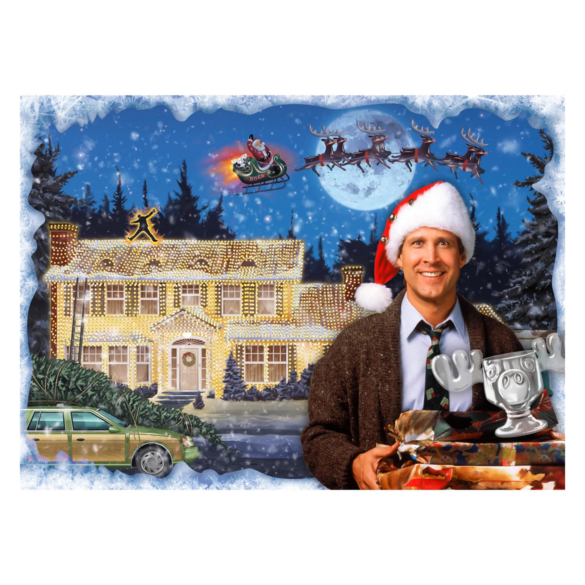 Christmas Vacation 1000 Piece Glitter Snow Jigsaw Puzzle