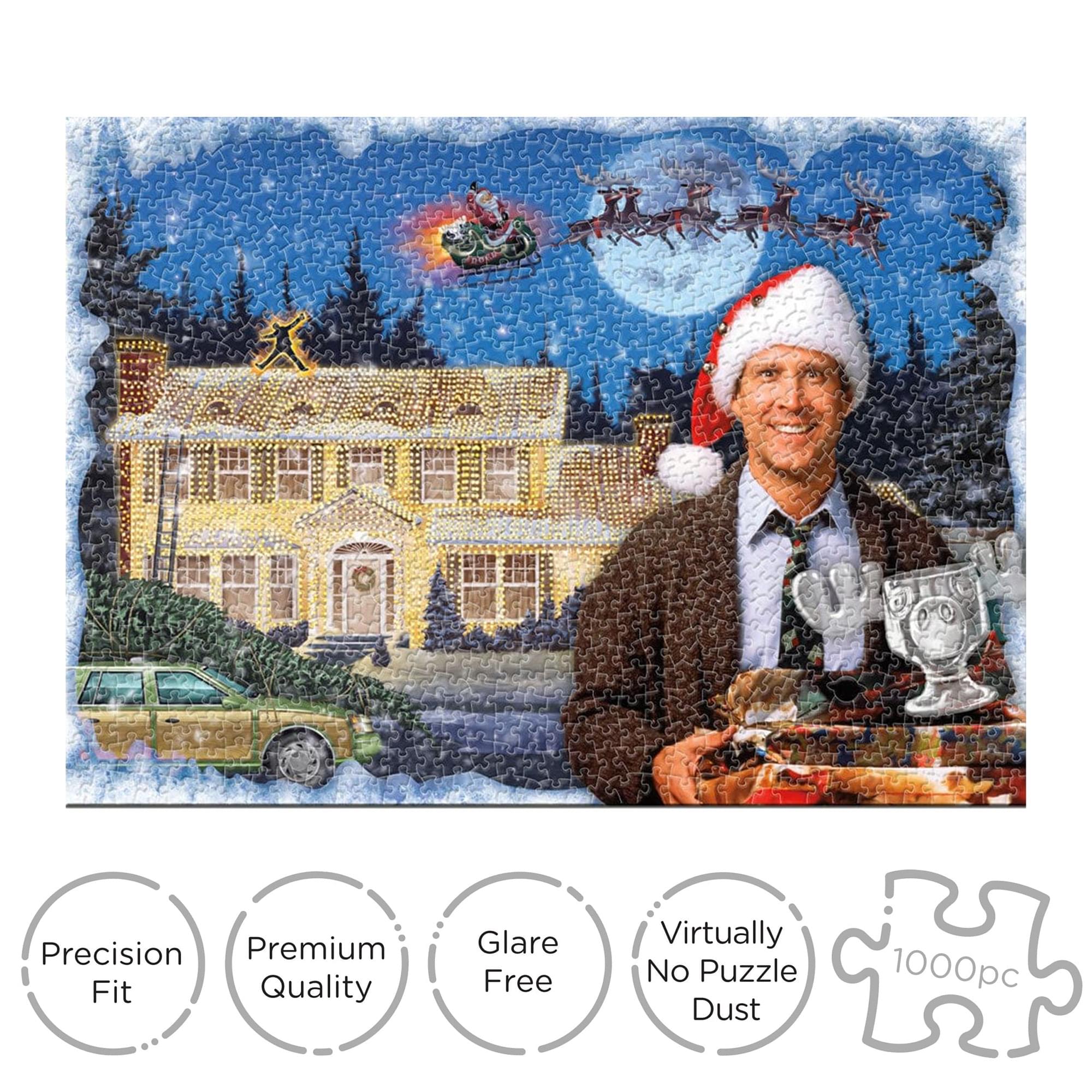 Christmas Vacation 1000 Piece Glitter Snow Jigsaw Puzzle