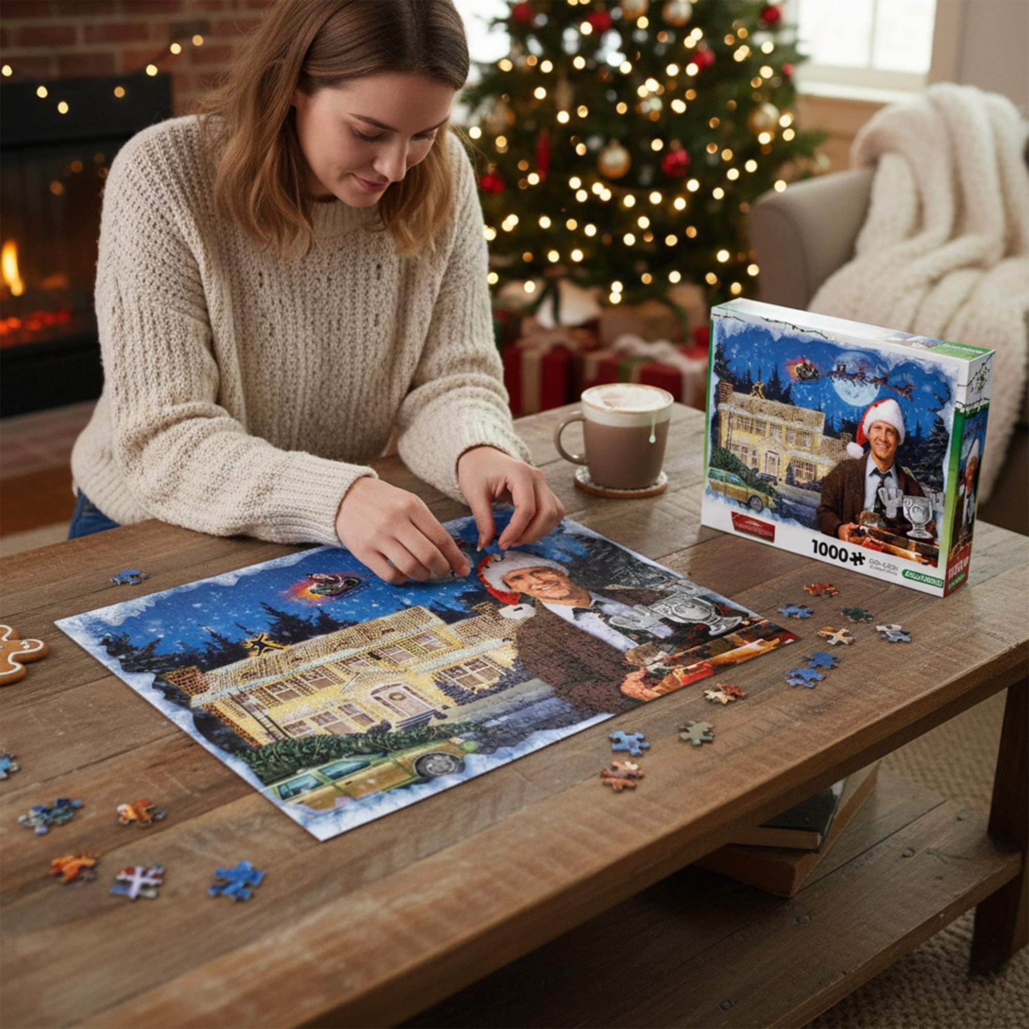 Christmas Vacation 1000 Piece Glitter Snow Jigsaw Puzzle