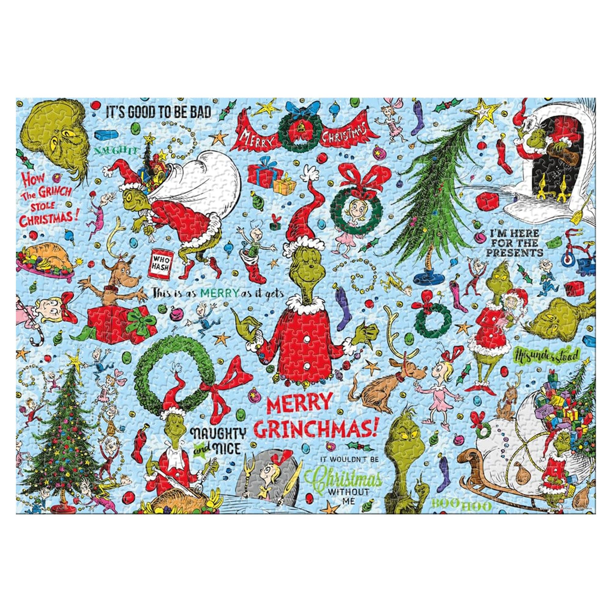 The Grinch Christmas Wrapping Paper 1000 Piece Jigsaw Puzzle