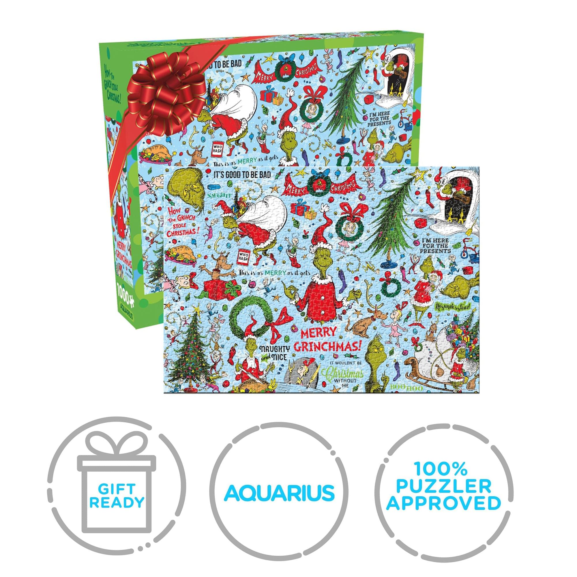 The Grinch Christmas Wrapping Paper 1000 Piece Jigsaw Puzzle