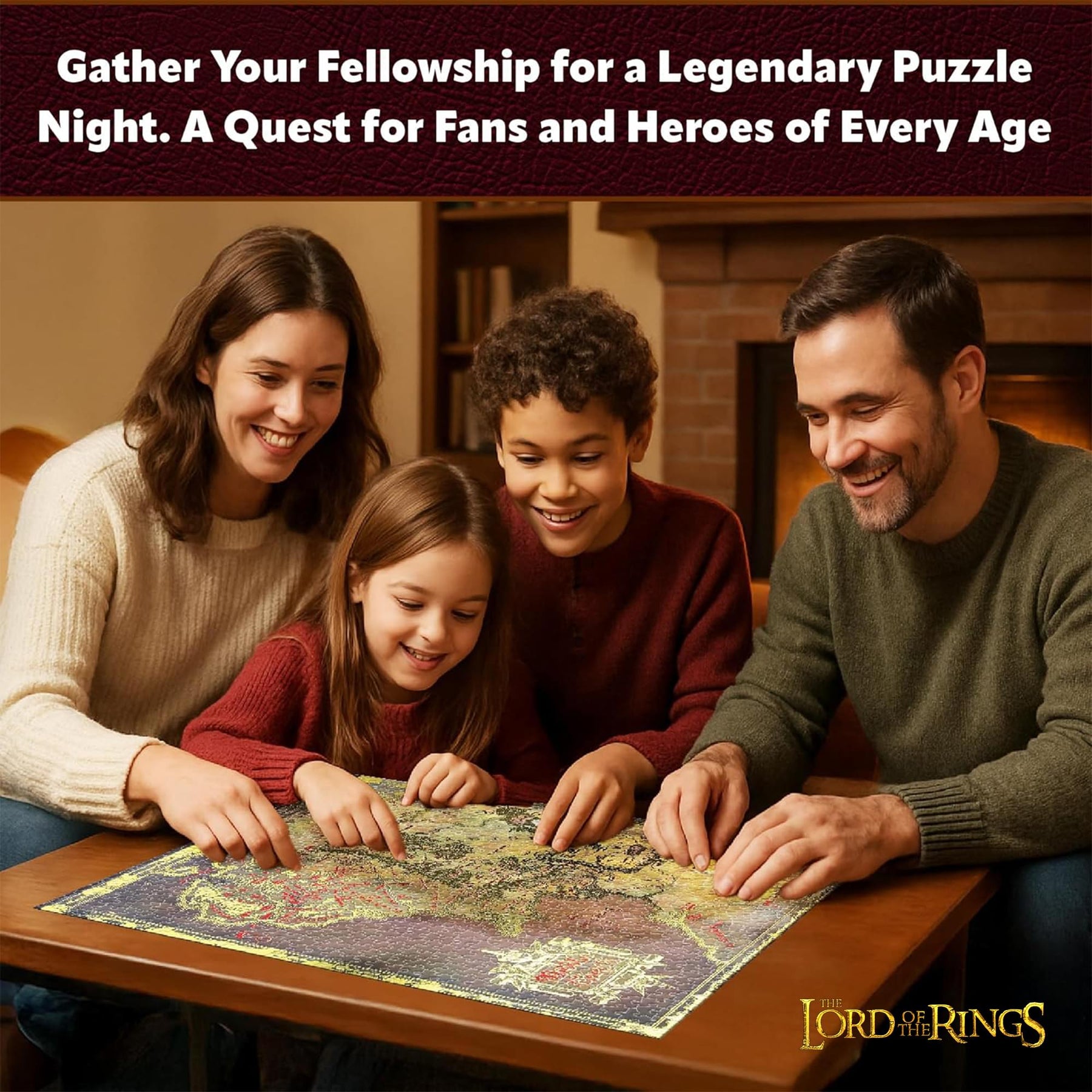 The Lord of the Rings Middle-earth Map 1000-Piece Jigsaw Puzzle