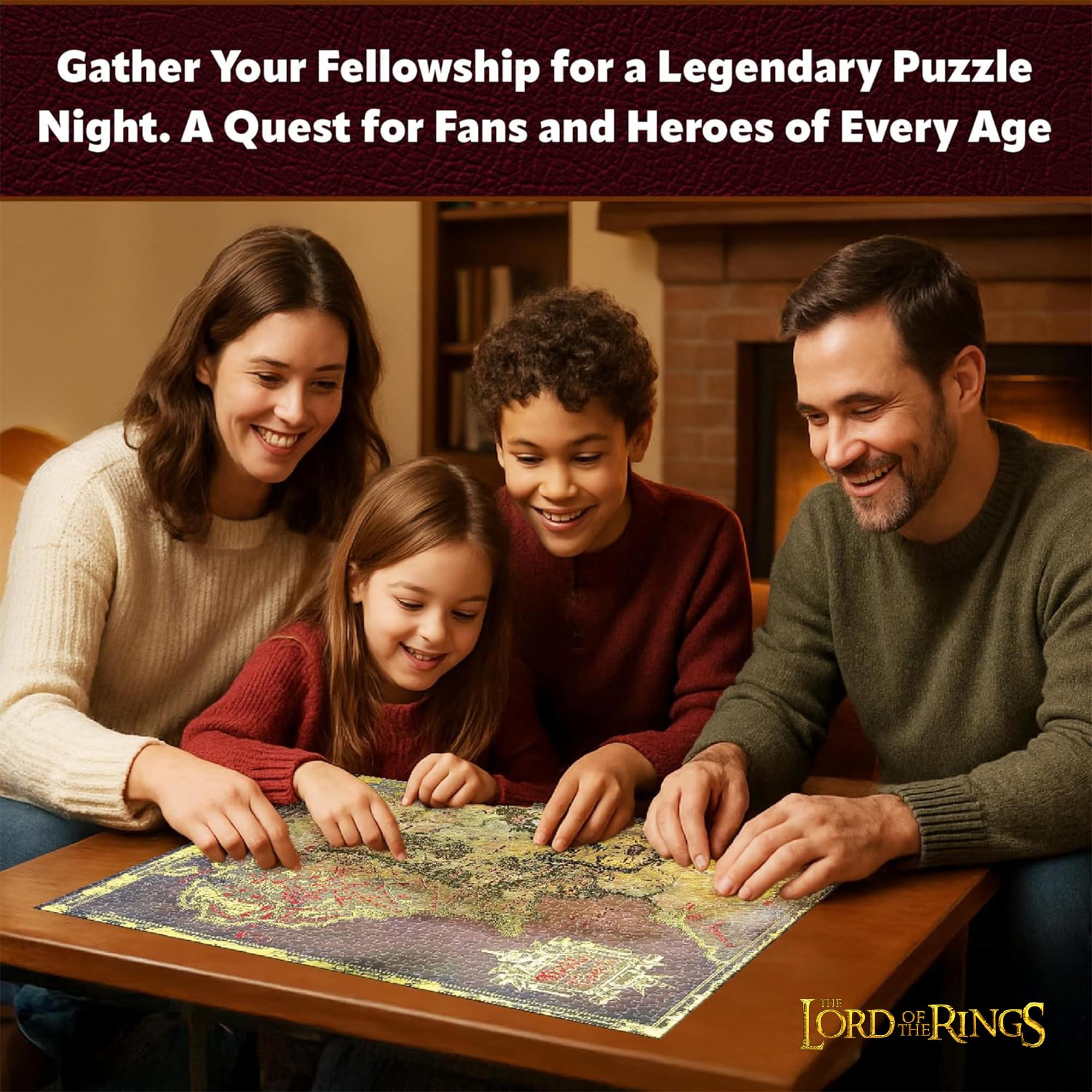 The Lord of the Rings Middle-earth Map 1000-Piece Jigsaw Puzzle