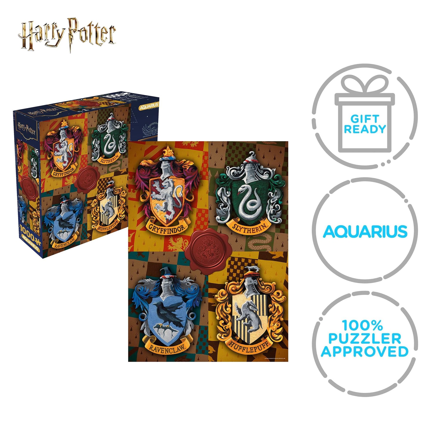 Harry Potter Hogwarts House Crests 1000-Piece Jigsaw Puzzle