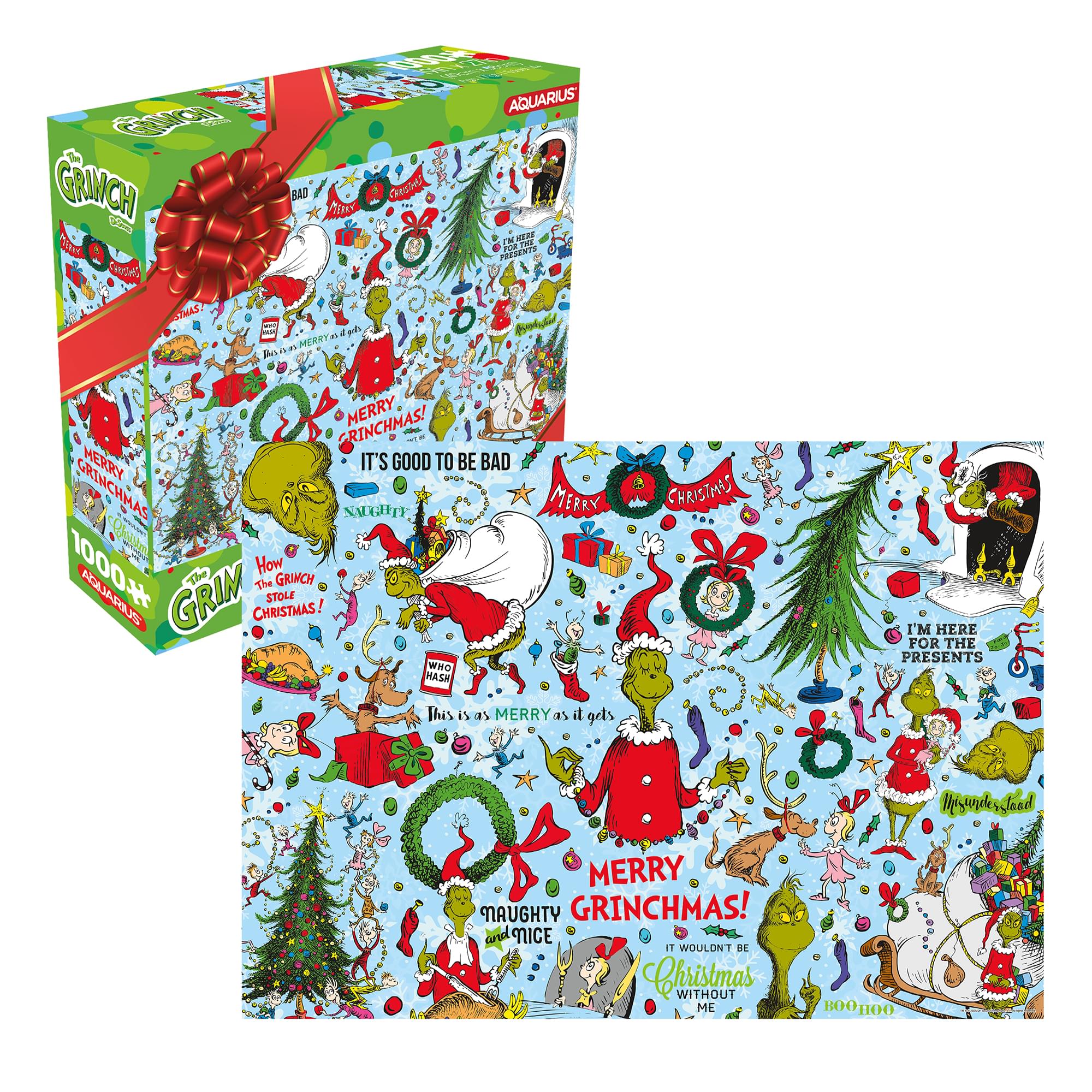 Dr. Seuss The Grinch Wrapping Paper 1000-Piece Jigsaw Puzzle