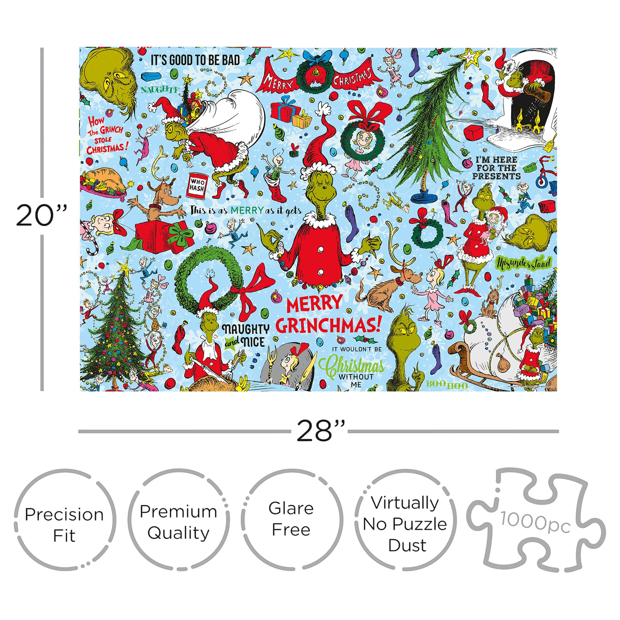 Dr. Seuss The Grinch Wrapping Paper 1000-Piece Jigsaw Puzzle