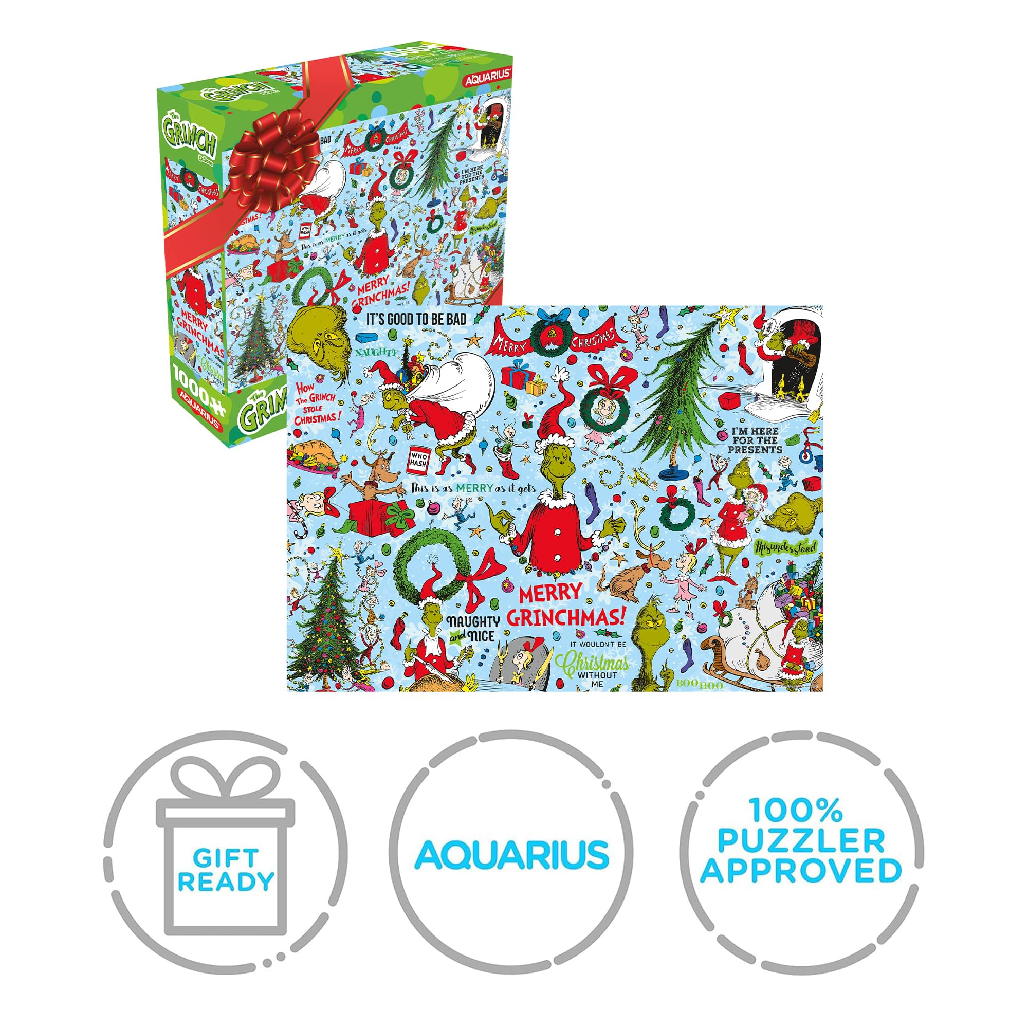 Dr. Seuss The Grinch Wrapping Paper 1000-Piece Jigsaw Puzzle