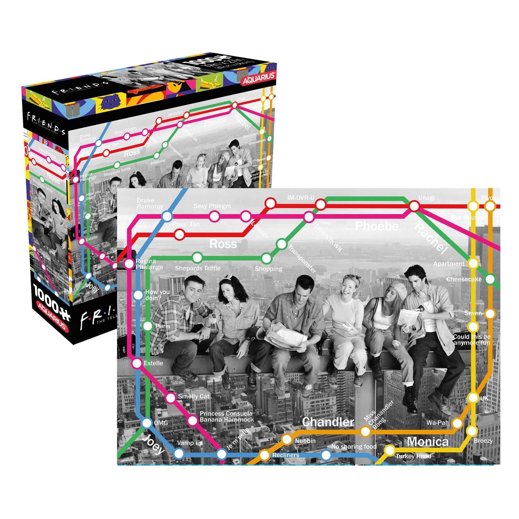 Friends Subway Map 1000-Piece Jigsaw Puzzle