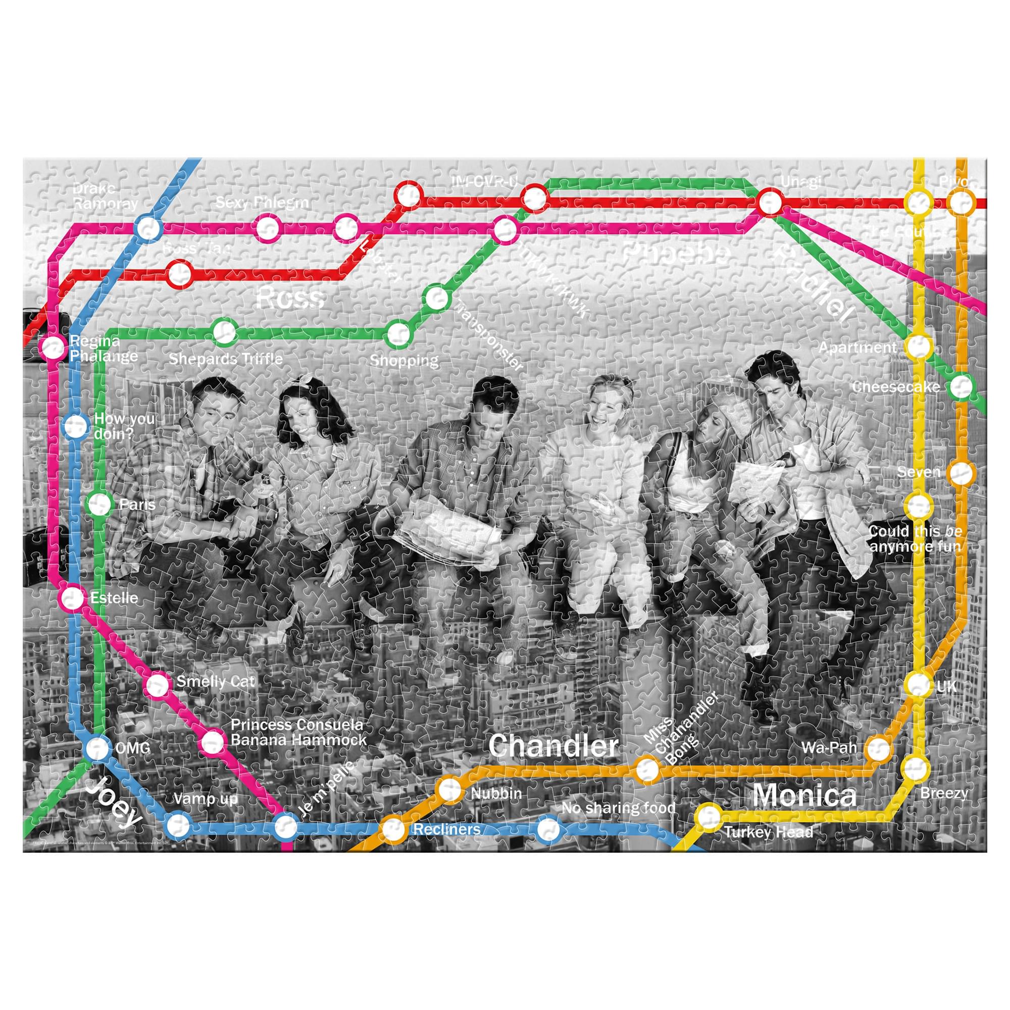 Friends Subway Map 1000-Piece Jigsaw Puzzle