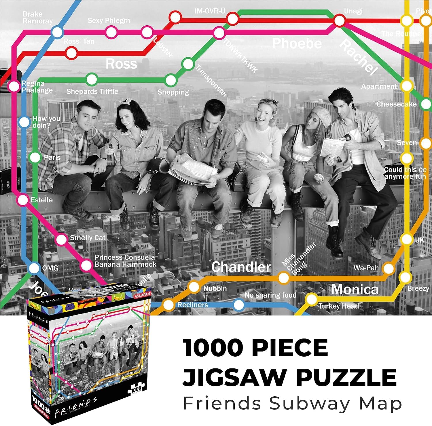 Friends Subway Map 1000-Piece Jigsaw Puzzle