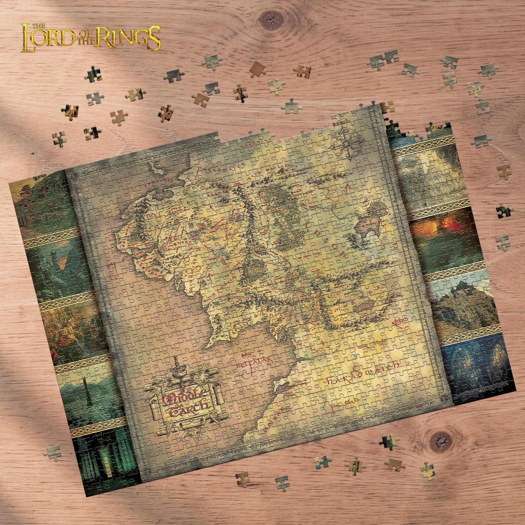 The Lord Of The Rings Map 1000-Piece Jigsaw Puzzle