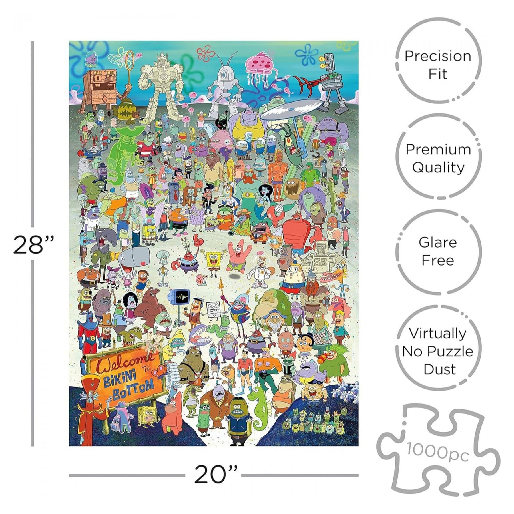 Nickelodeon SpongeBob SquarePants Cast 1000-Piece Jigsaw Puzzle