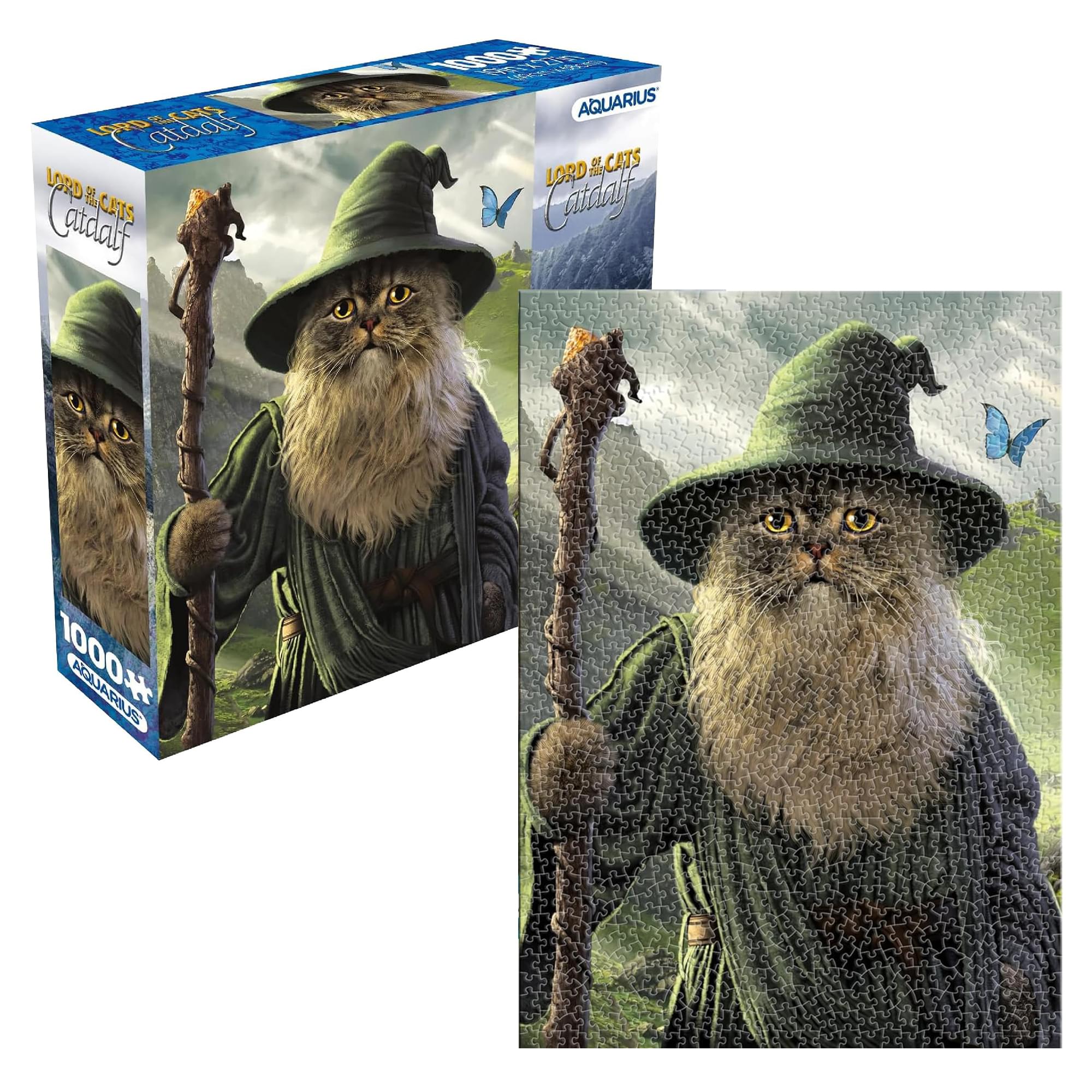 Lord Of The Cats Catdalf 1000-Piece Jigsaw Puzzle