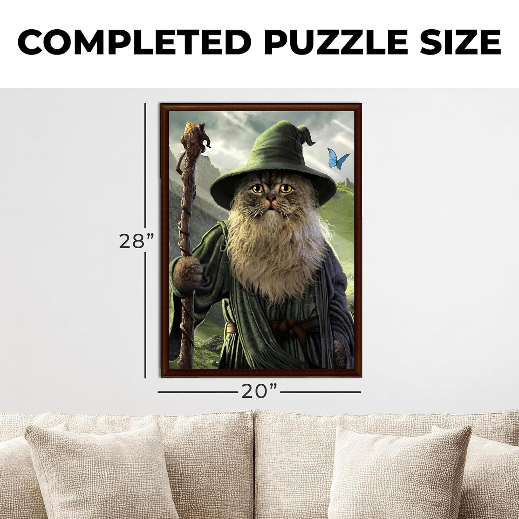 Lord Of The Cats Catdalf 1000-Piece Jigsaw Puzzle
