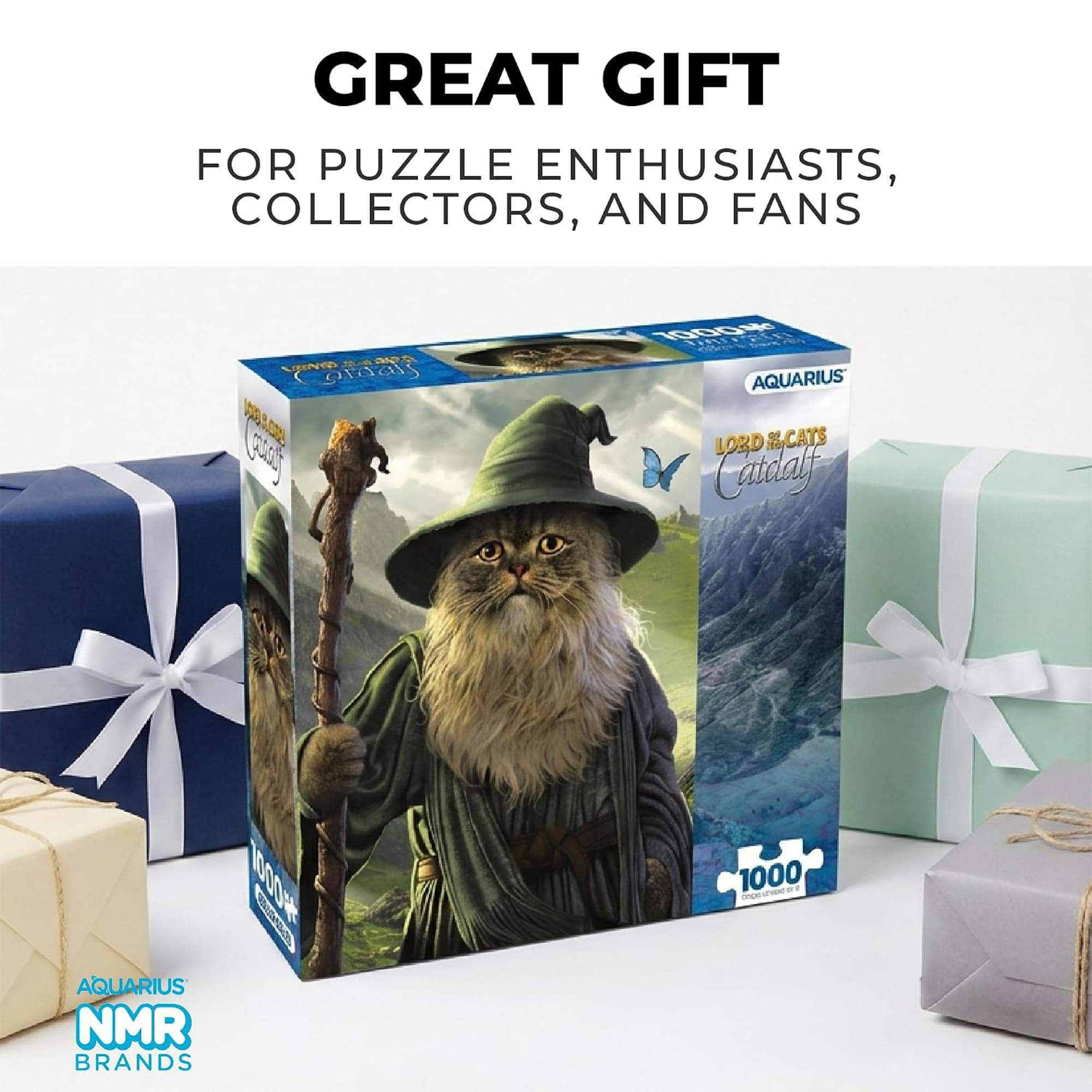 Lord Of The Cats Catdalf 1000-Piece Jigsaw Puzzle
