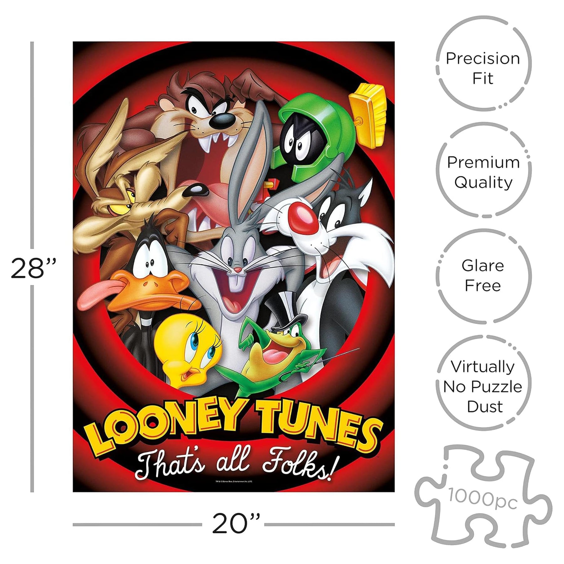 Looney Tunes "That's All Folks" 1000-Piece Jigsaw Puzzle