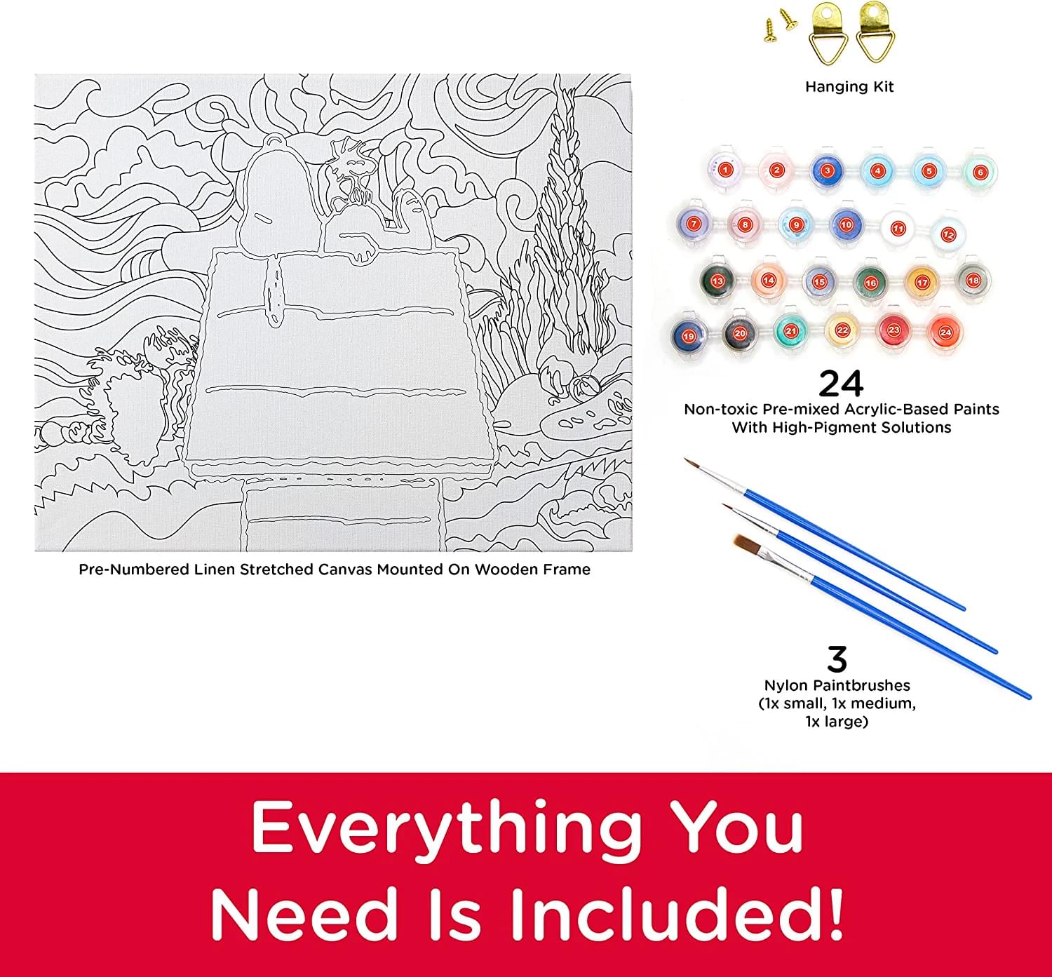 Peanuts Snoopy Chill Art by Numbers