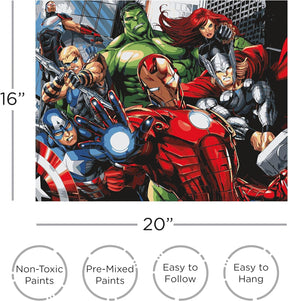 Marvel Avengers Art-By-Numbers Craft Kit
