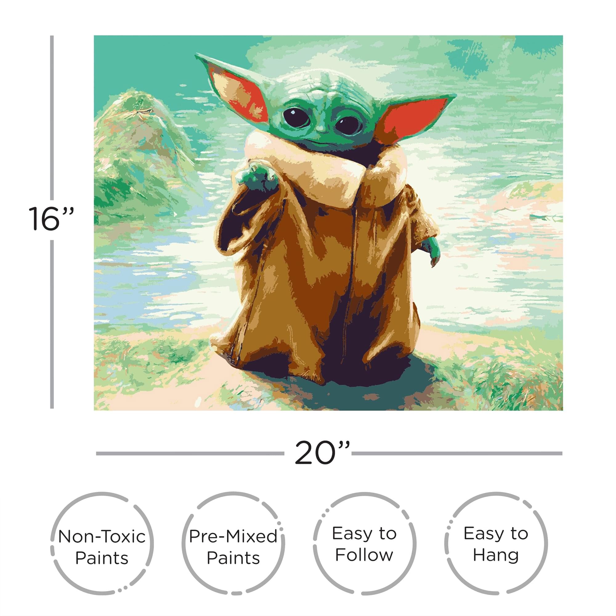 Star Wars The Mandalorian Grogu Art By Numbers Painting Kit