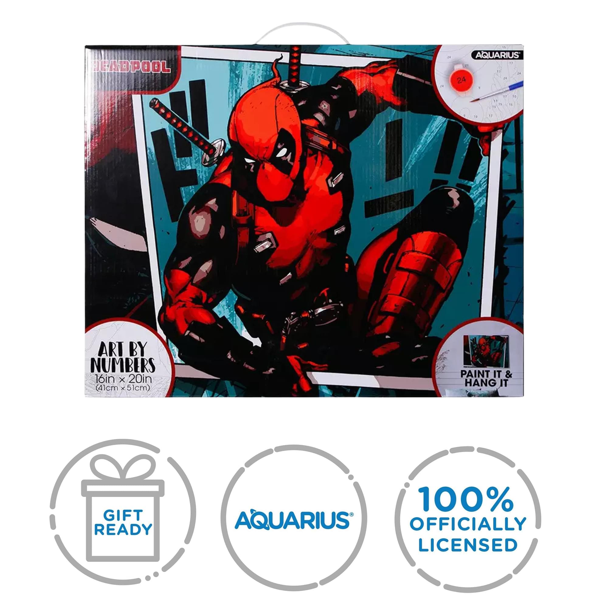 Marvel Deadpool Art By Numbers Painting Kit