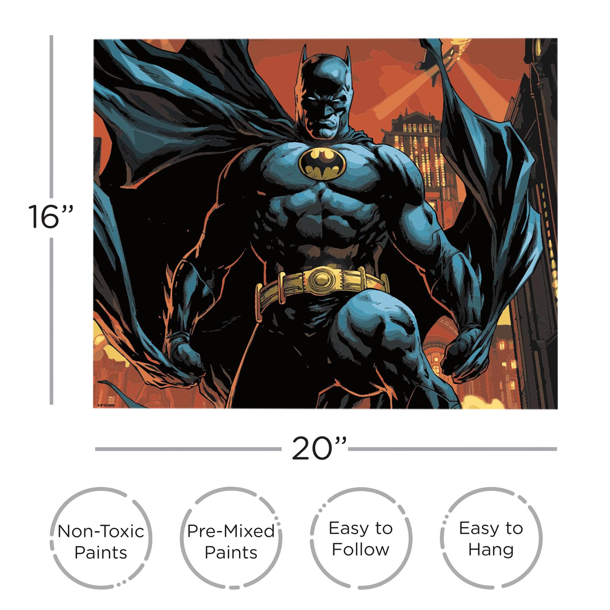 DC Comics Batman Art By Numbers Painting Kit