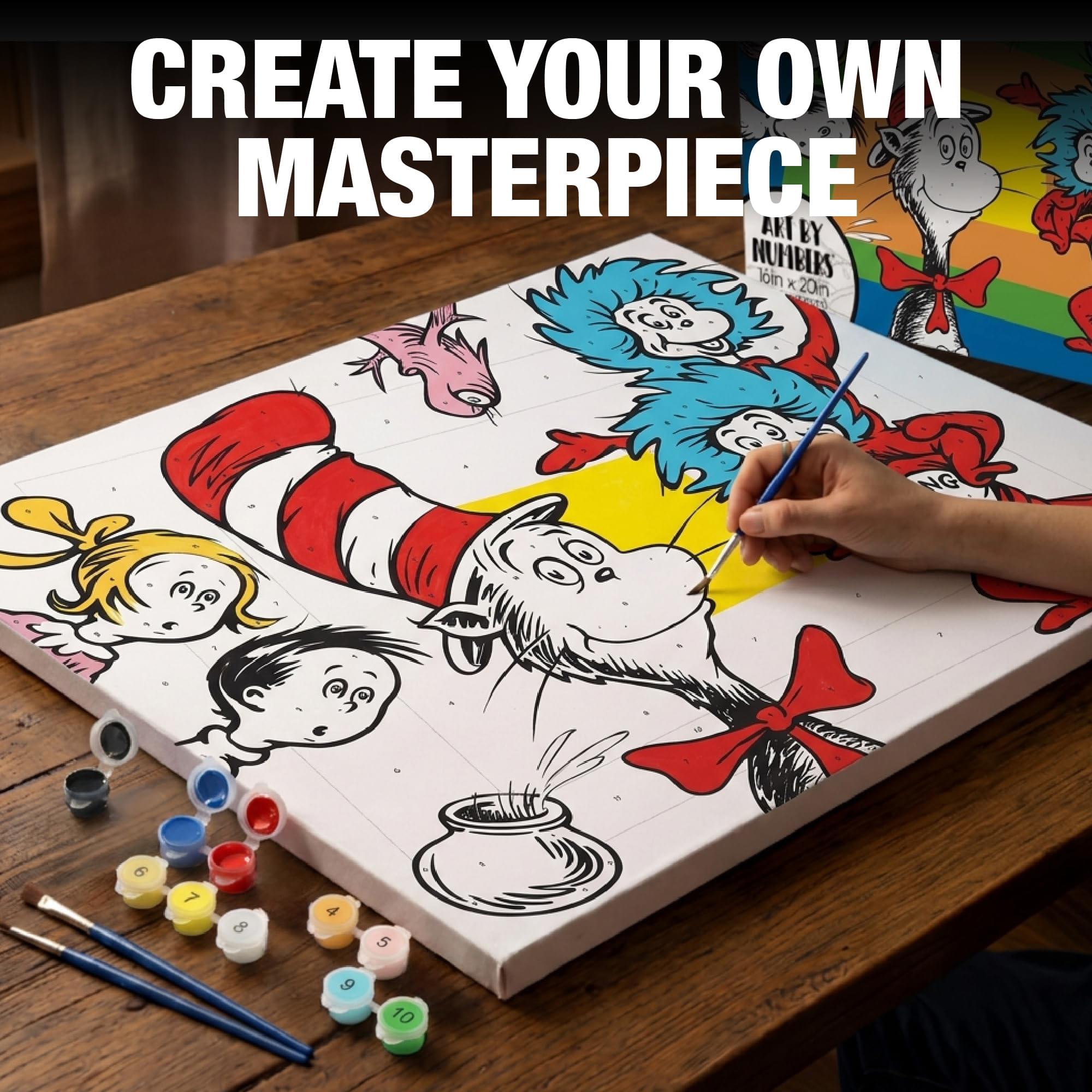 Dr. Seuss Cat In The Hat Art-By-Numbers Painting Kit | 16 x 20 Inches