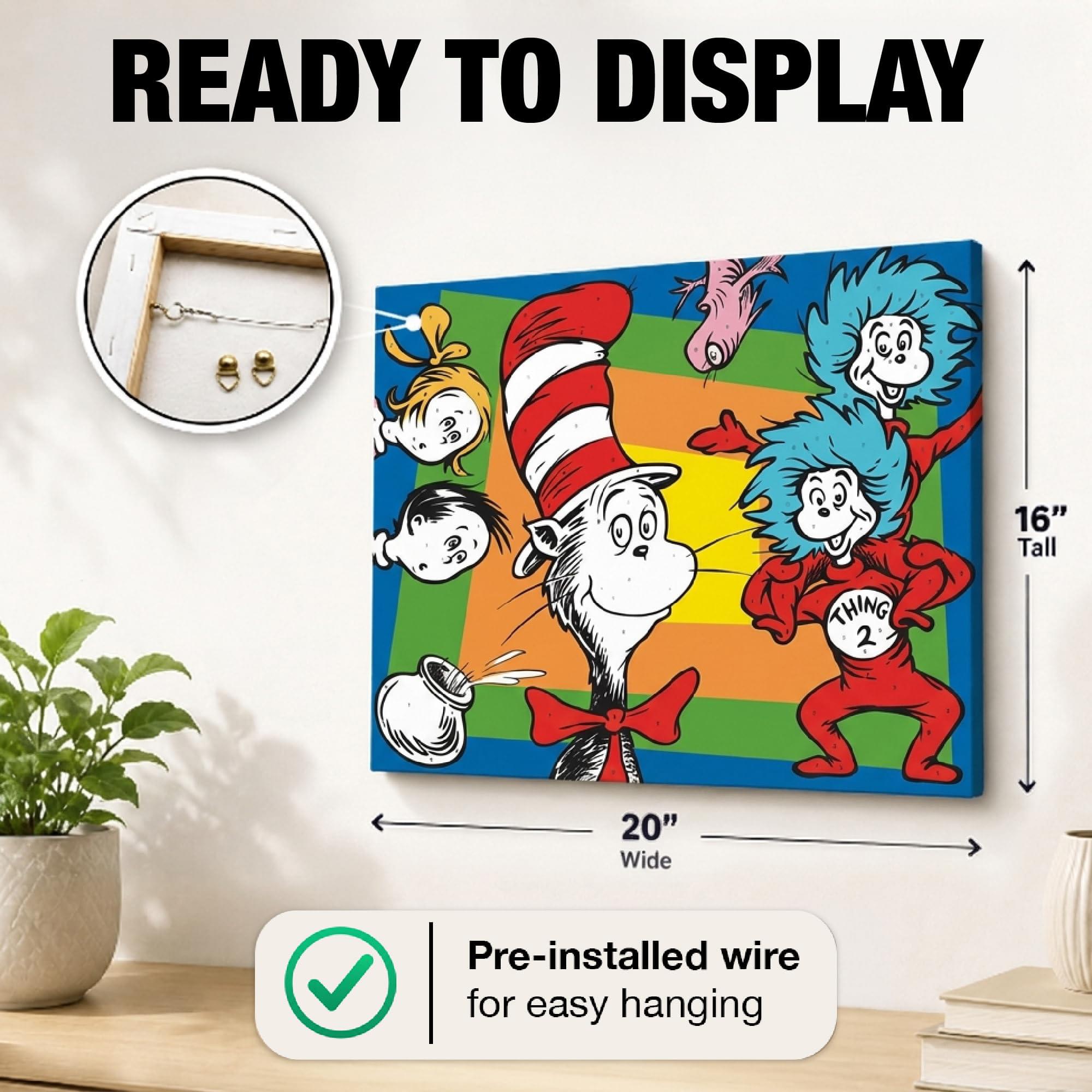Dr. Seuss Cat In The Hat Art-By-Numbers Painting Kit | 16 x 20 Inches