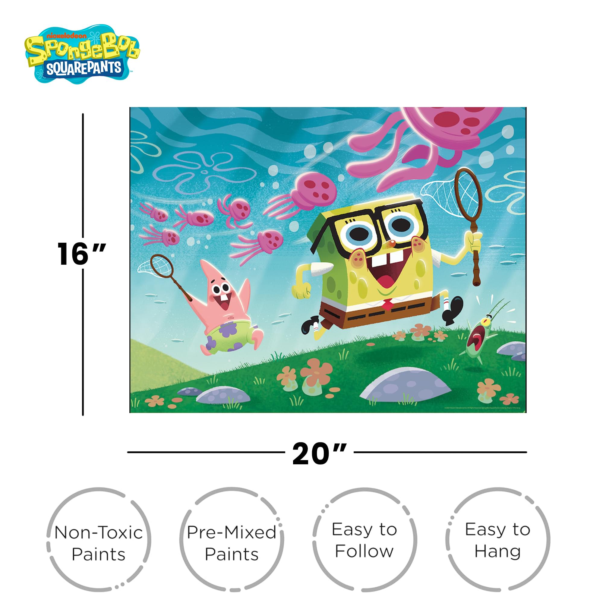 SpongeBob SquarePants Art By Numbers Painting Kit | 16 x 20 Inches
