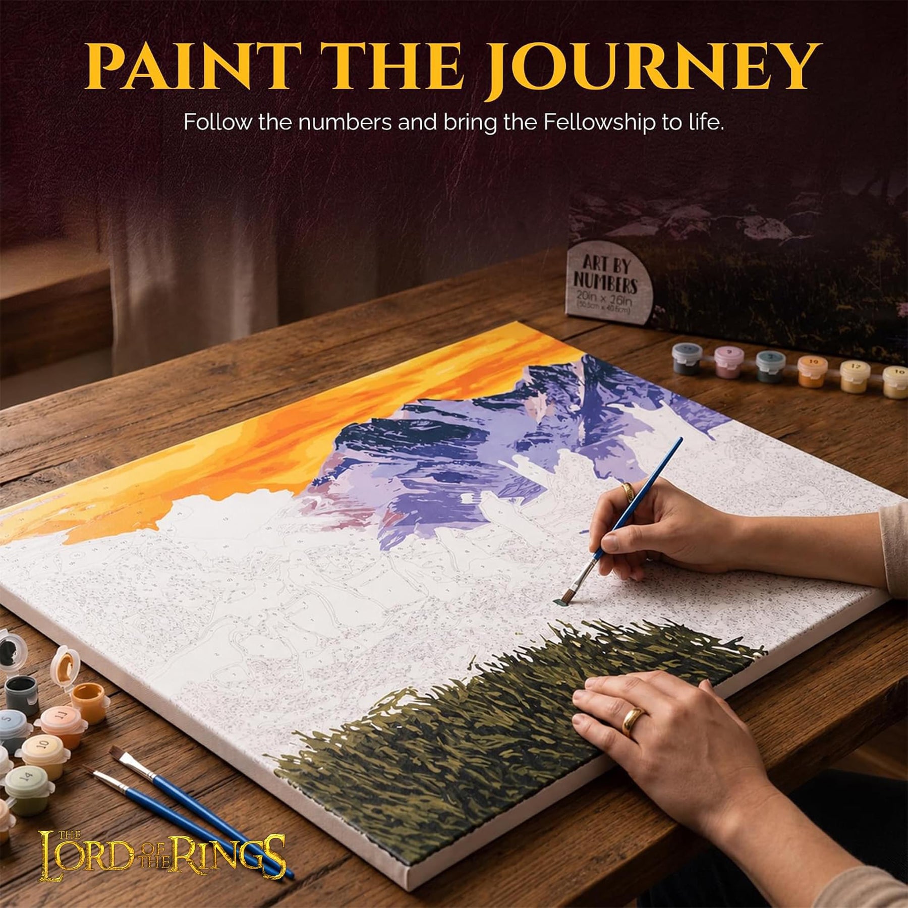 The Lord Of The Rings Art By Numbers Painting Kit | 16 x 20 Inches