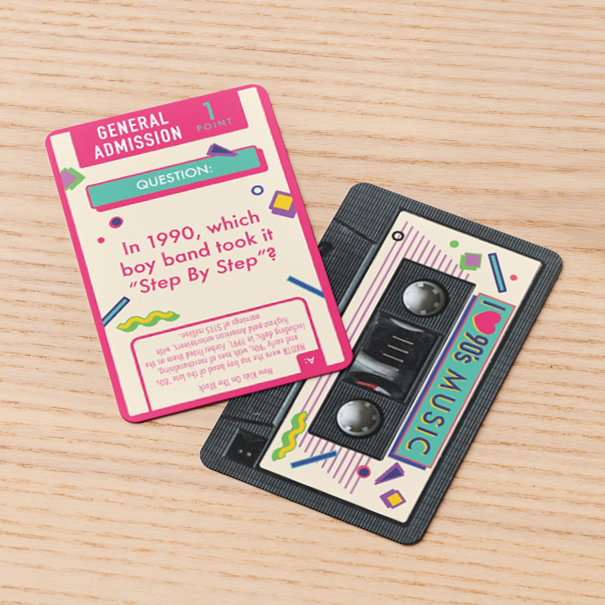 90s Music Trivia Card Game