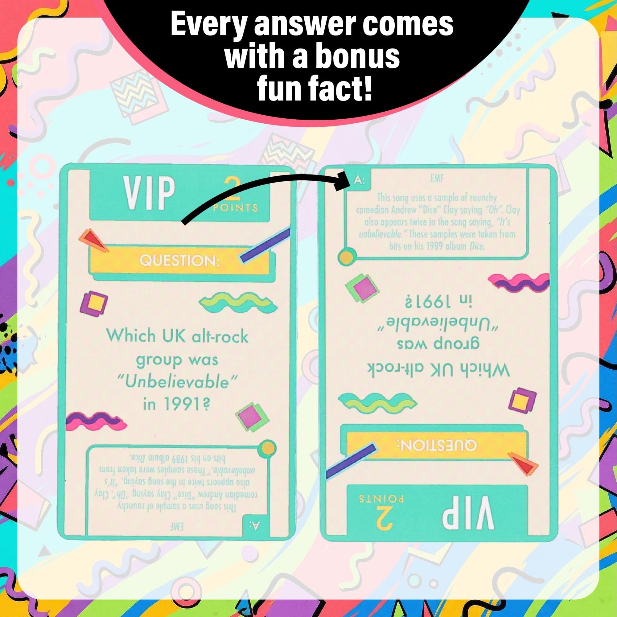 90s Music Trivia Card Game
