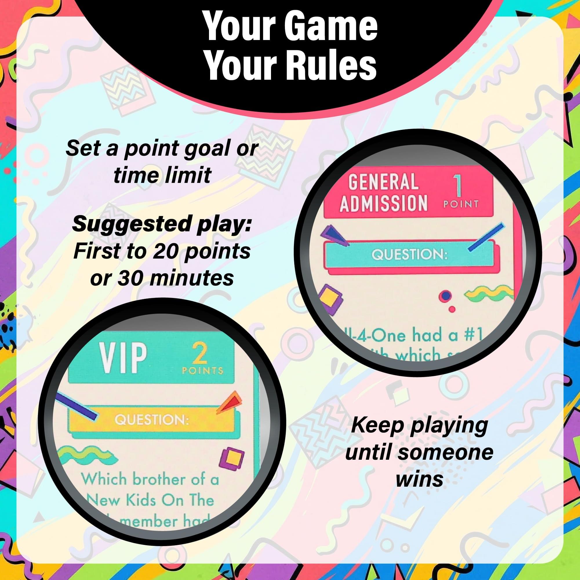 90s Music Trivia Card Game