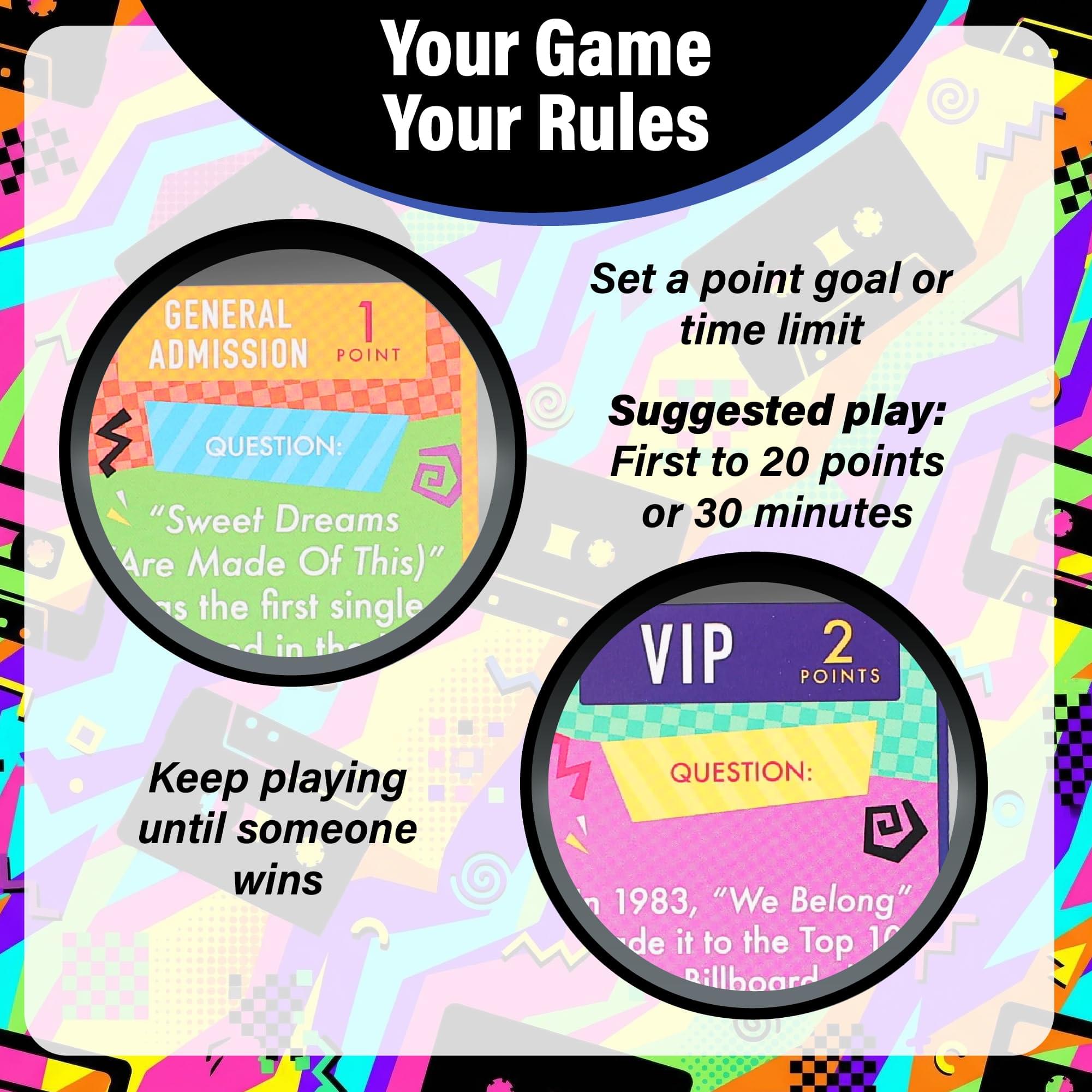 80s Music Trivia Card Game