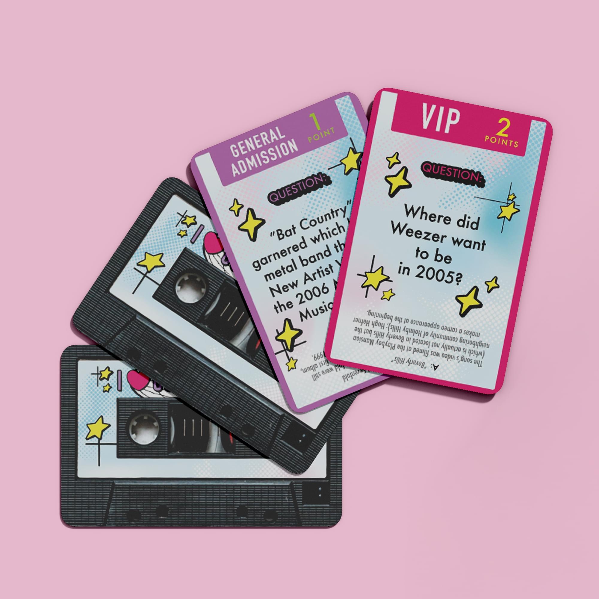 00s Music Trivia Card Game