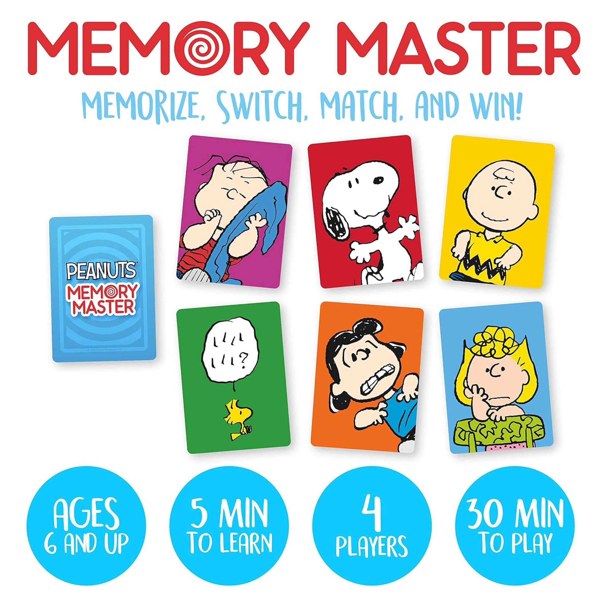 Peanuts Memory Master Card Game